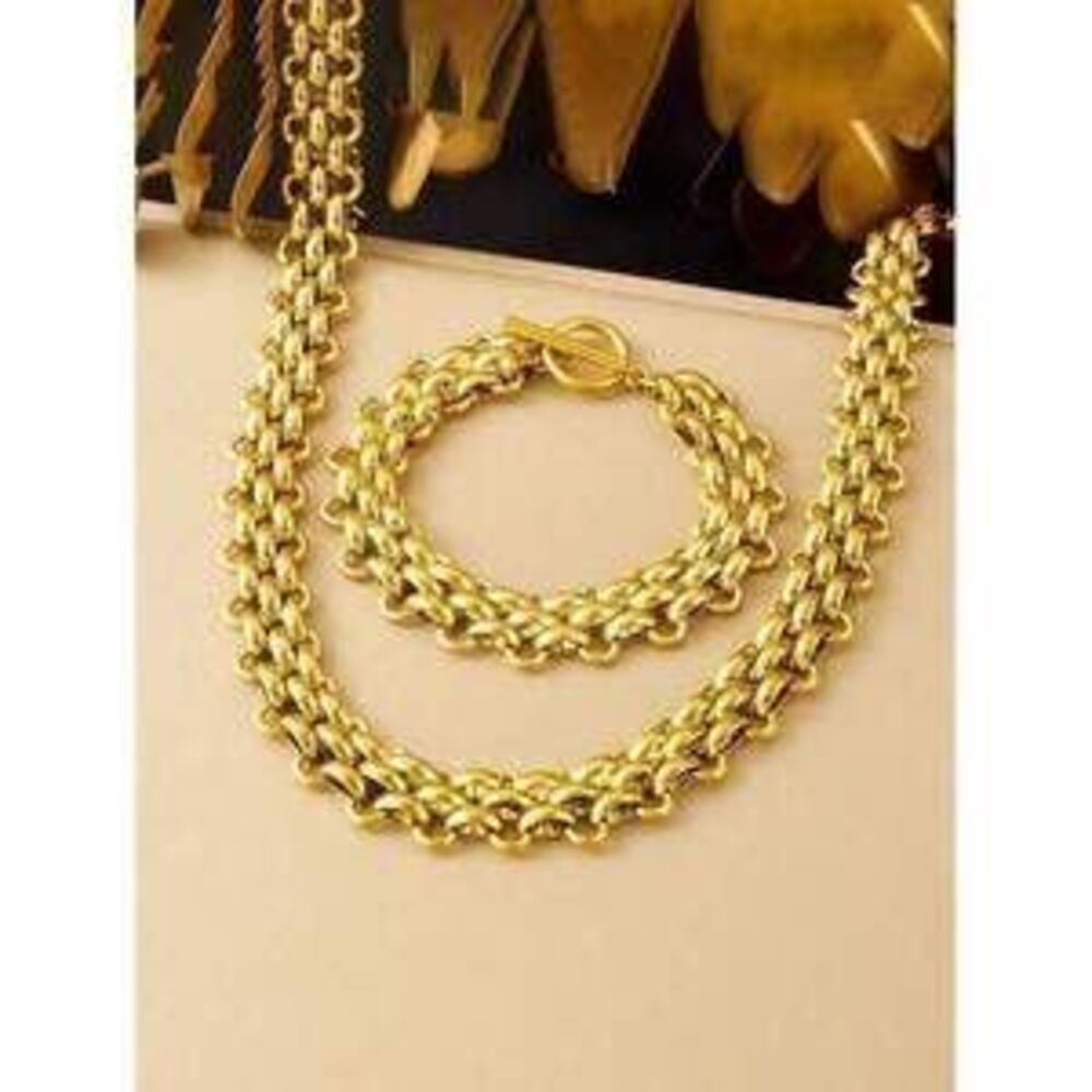 14k Personalized Hip-Hop Exaggerate Thick Chain Necklace + Jewelry Set Gift